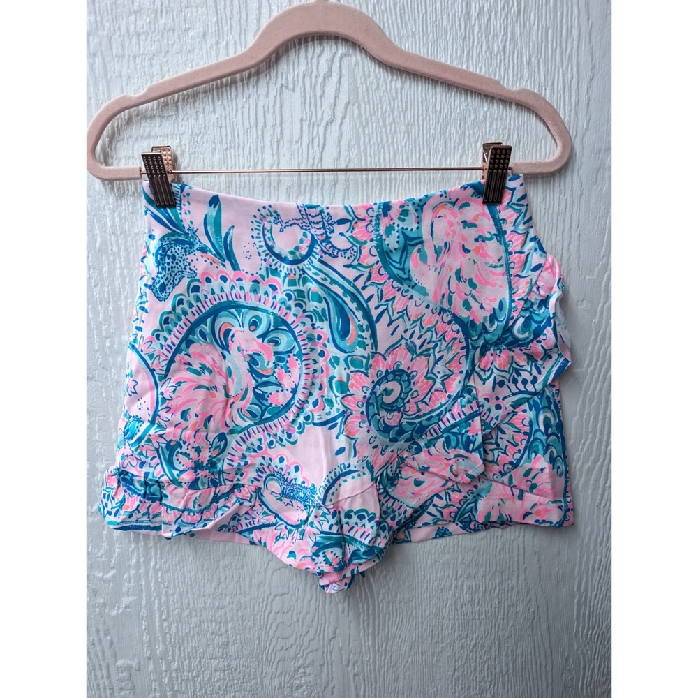 NWT Lilly Pulitzer Faye Skort Pino Topics Tint Tangerine Dream Golf Tennis 00
